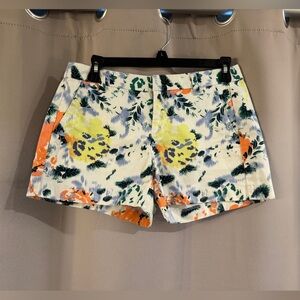 Gap Floral Print Shorts with Orange and Yellow Accents